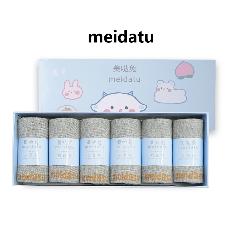 美哒兔定制抗菌防臭透气吸汗短袜W041