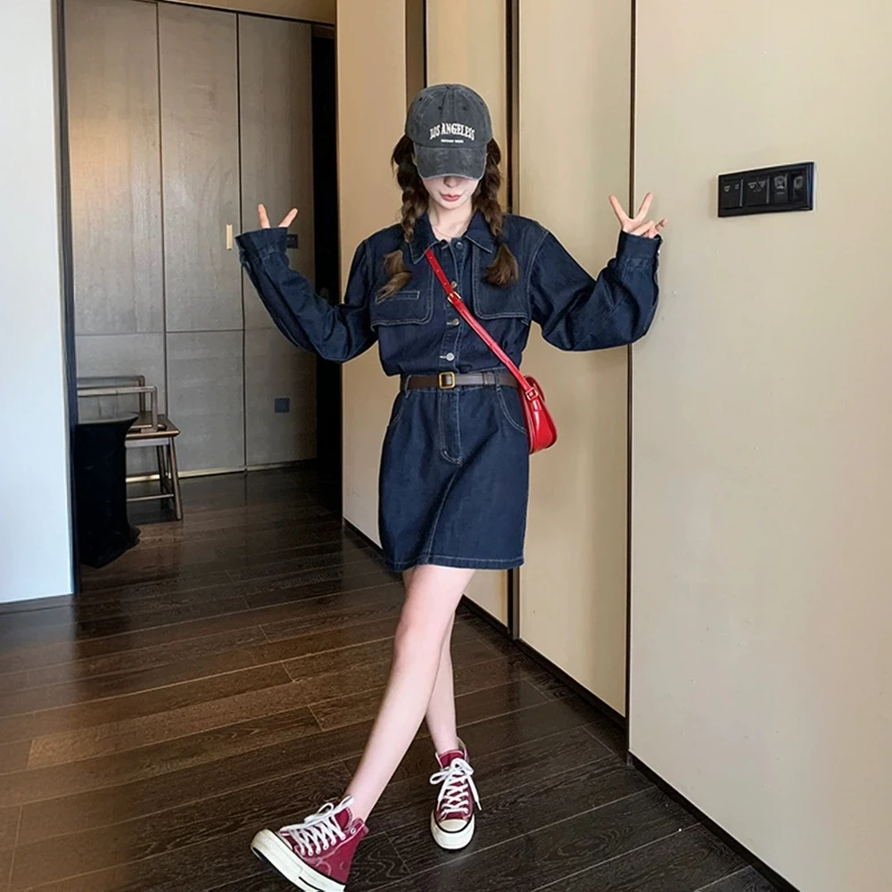 2025新款牛仔连衣裙慵懒时尚显瘦AAAA