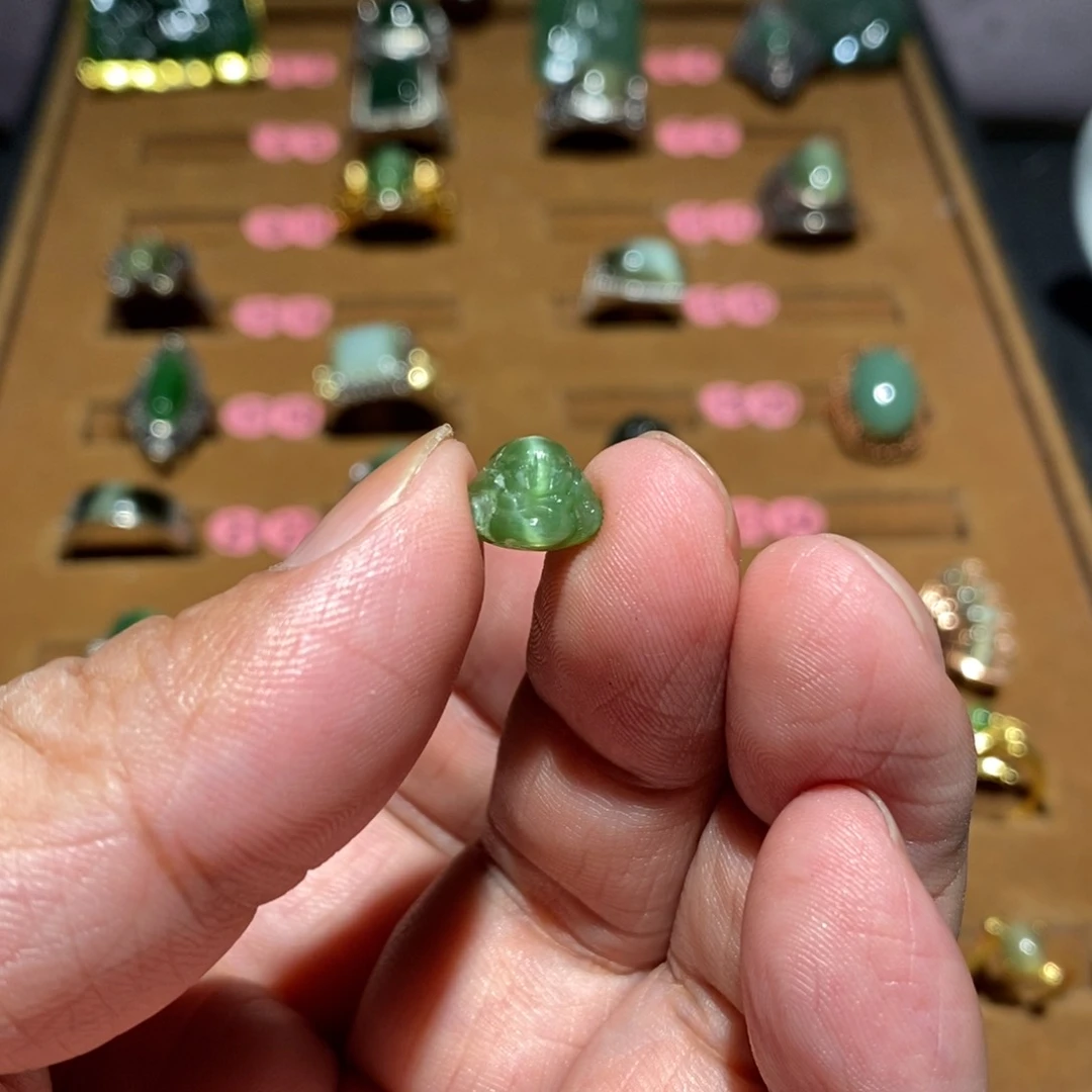 和田玉（碧玉）戒指未镶嵌