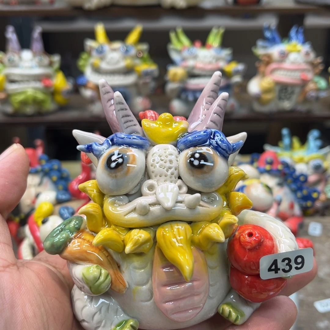 摆件直播纯手工抽象陶瓷摆件439