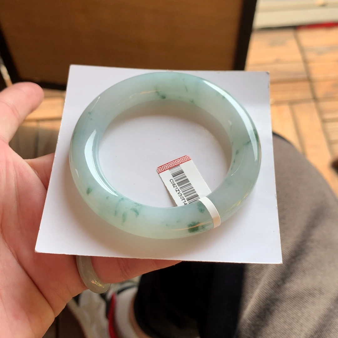 翡翠未镶嵌手镯88号53.8