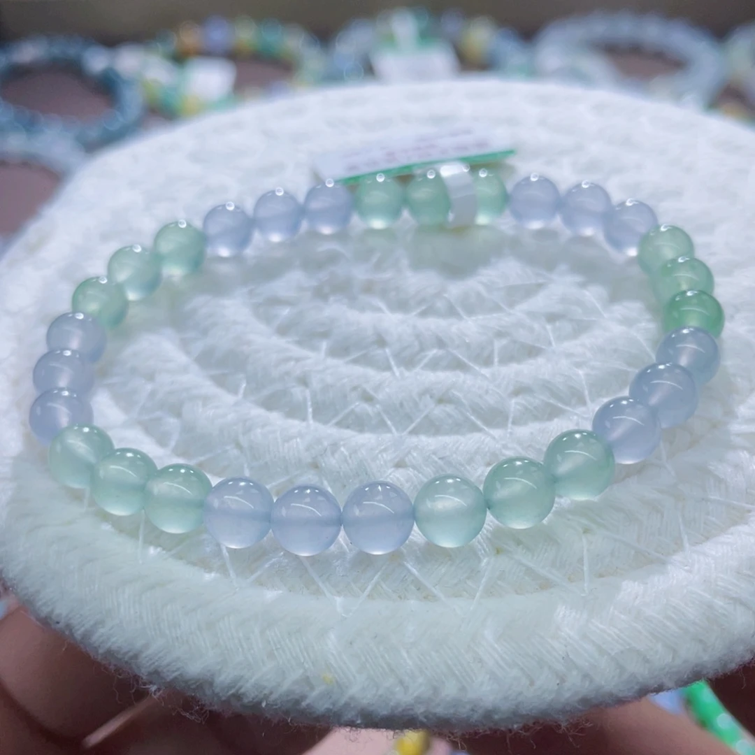 未镶嵌手链翡翠梦幻双彩钢卡6