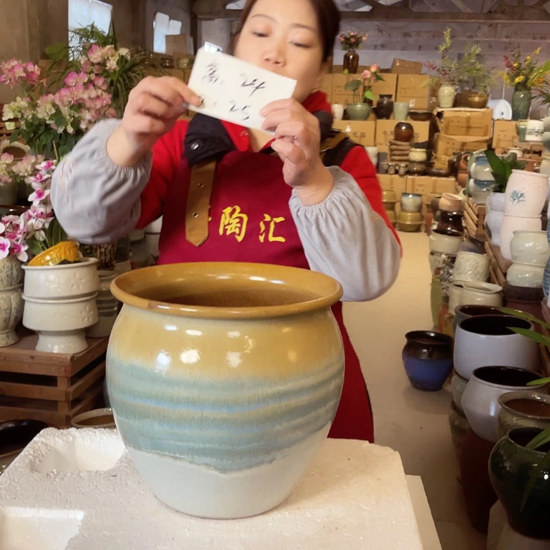 紫砂花盆高度24口径25