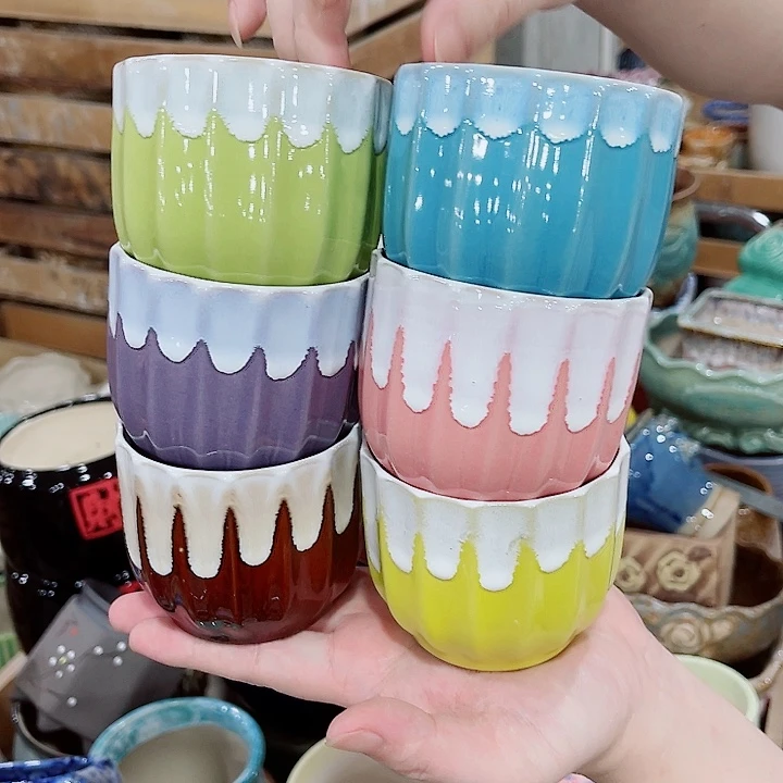 有孔，凑10元包邮陶瓷花盆发货！