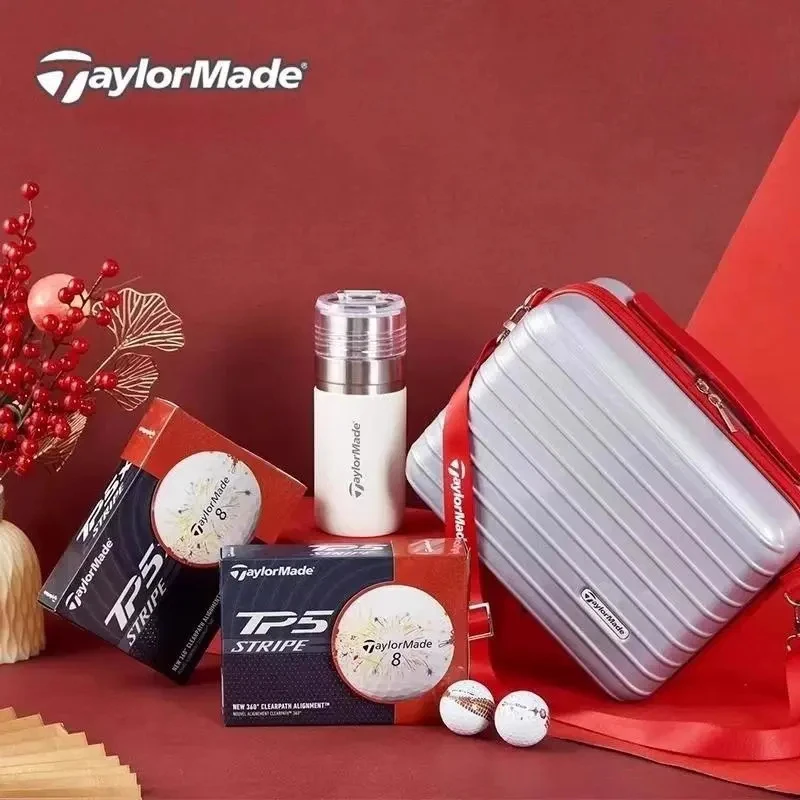 TaylorMade泰勒梅高尔夫球新年礼盒球tp5X蛇来运转鞭炮高尔夫礼品