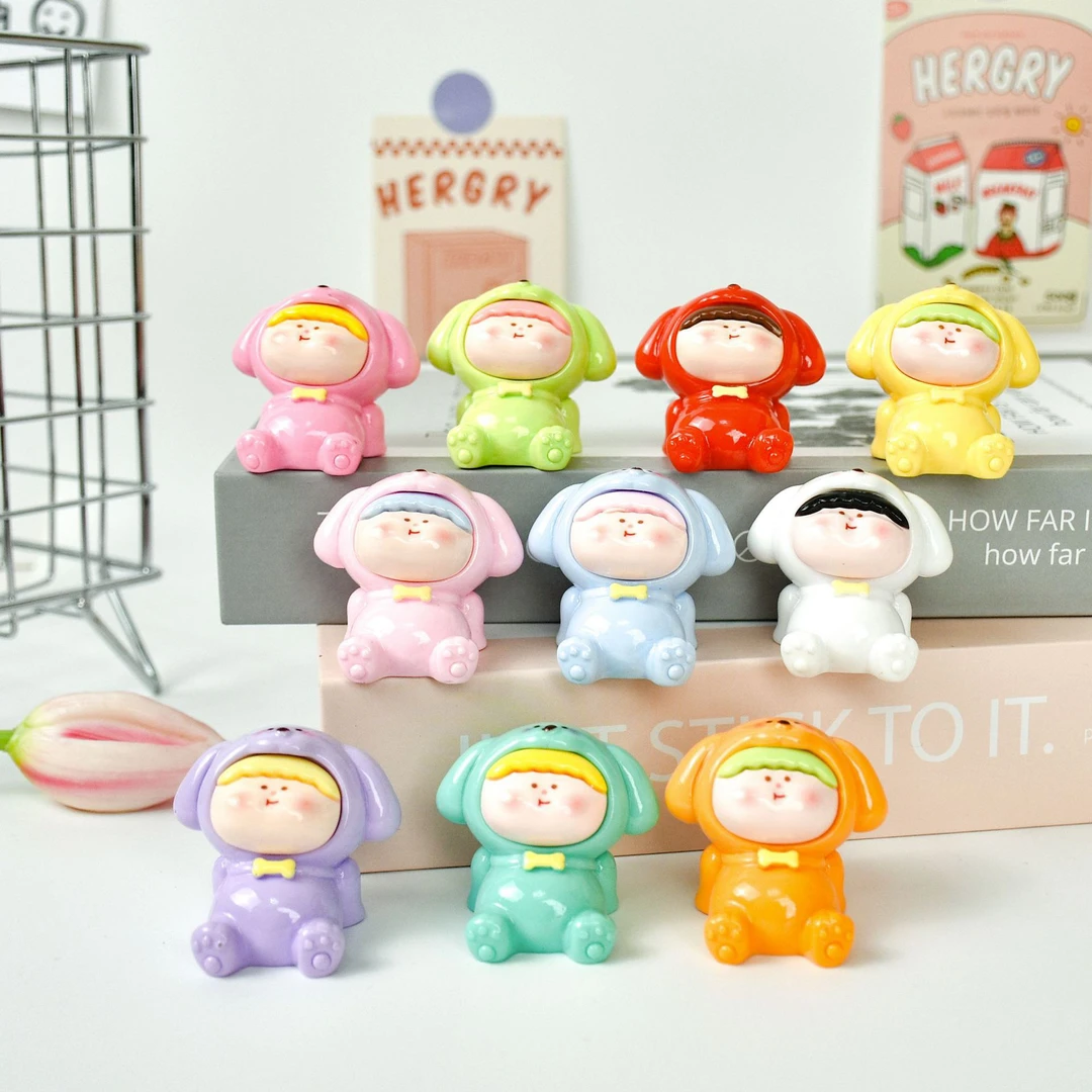 【双许愿双混款】新款李四躺姿小狗树脂潮玩微景观摆件