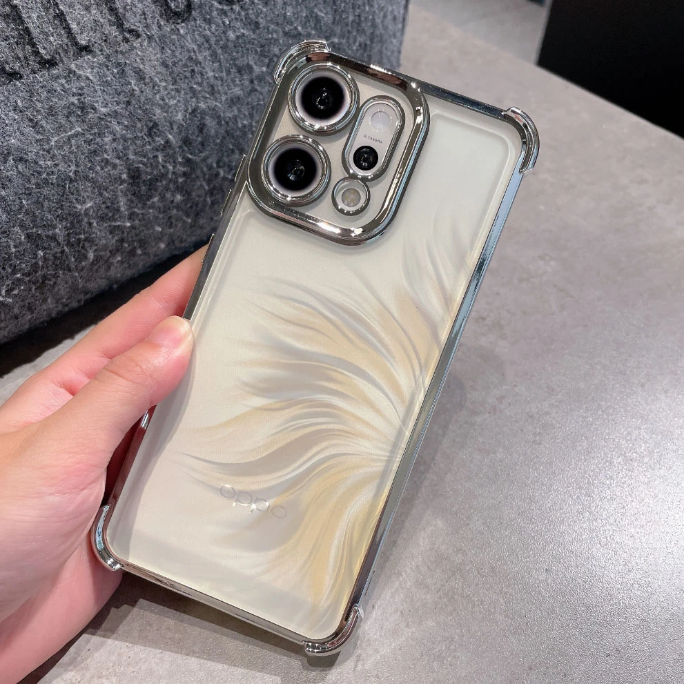 镜头全包适用OPPOReno14Pro手机壳透明电镀Reno14/13气囊防摔软壳