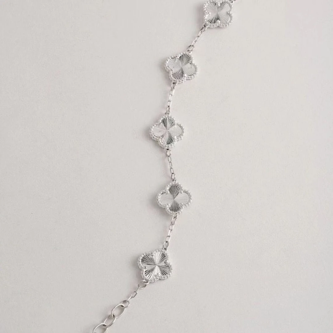 足银手链 足银四叶草银手链 CL089