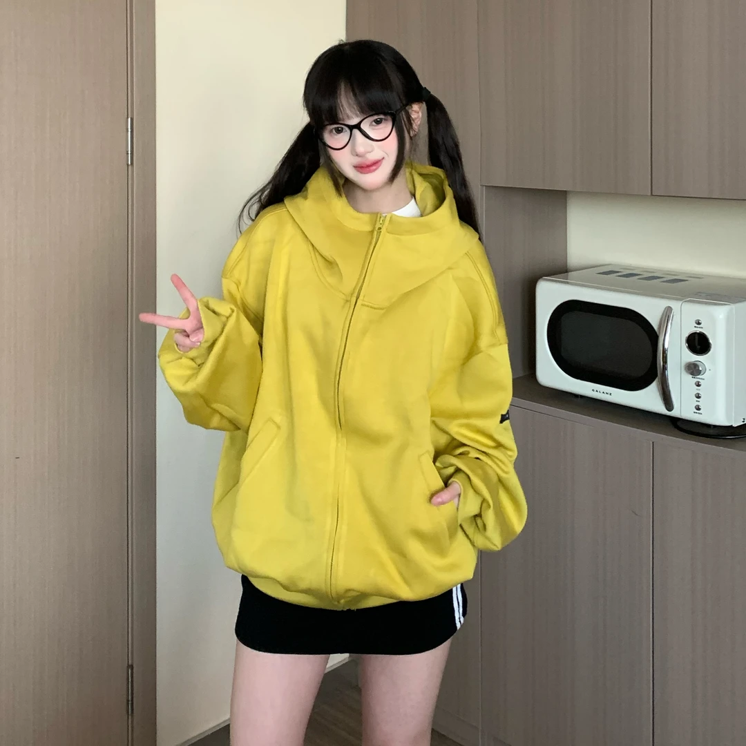 【直播间清仓款no退no换】EZEK 高领兜帽卫衣外套美式日系高冷