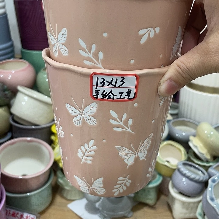 红陶陶瓷花盆凑12米包邮