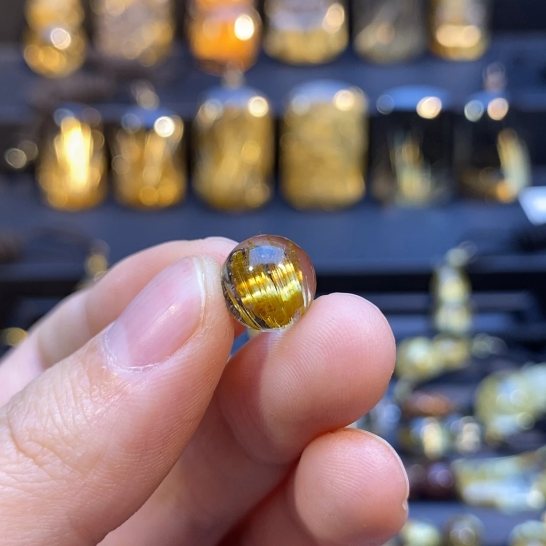 水晶珠宝半成品未镶嵌呼**哟钛晶单珠