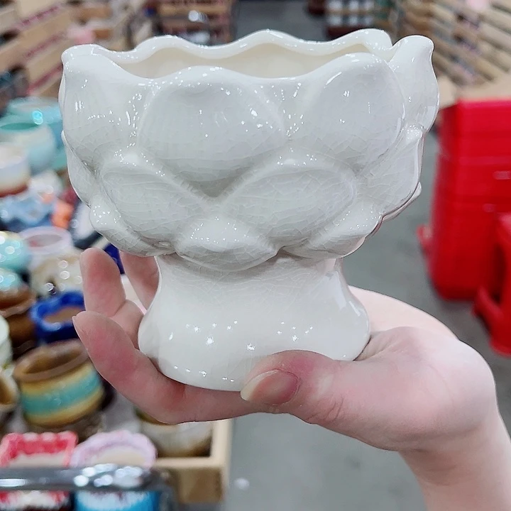 有孔，凑10元包邮陶瓷花盆发货！