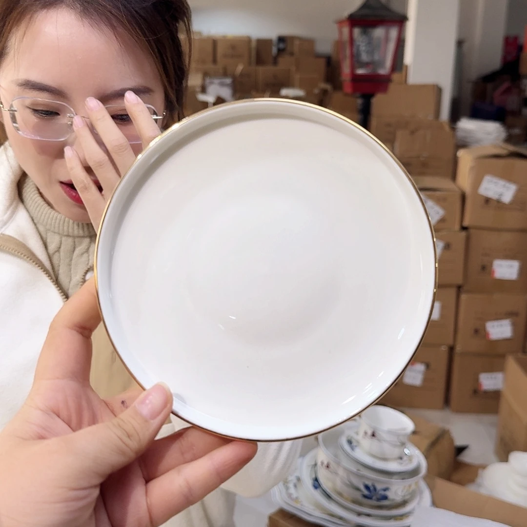 骨瓷骨瓷6英寸味碟15cm 6个实用外贸骨瓷