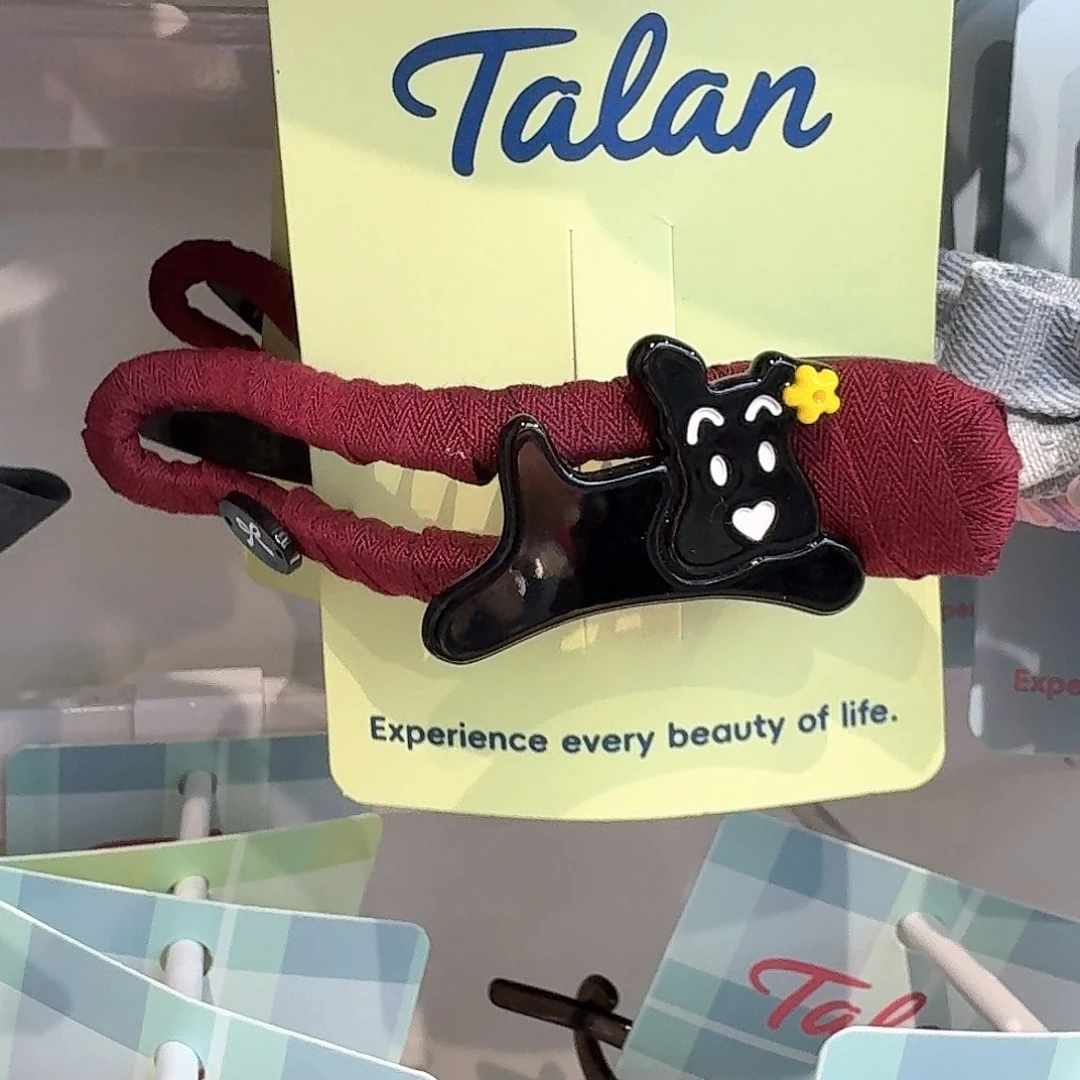 布艺铁合金黑小狗懒人夹