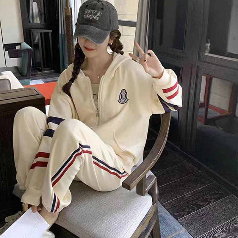 老钱风简约通勤/韩版时尚套装网红学生夹克秋装百搭