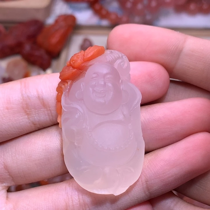 k***Y南红玛瑙未镶嵌珠宝半成品手把件