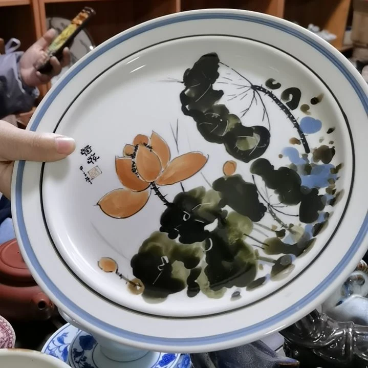 南***熙钧瓷手工艺品纯手绘挂盘，，，