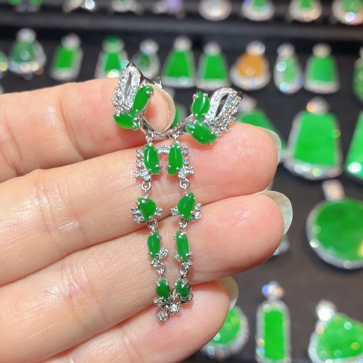 翡翠18K金镶嵌吊坠(不含链)翡翠