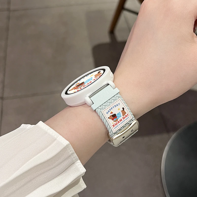 适用华为gt5手表带新款5pro编织创意腊肠狗watchgt4女款3pro腕带