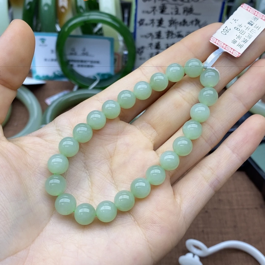 和田玉未镶嵌手串卡8