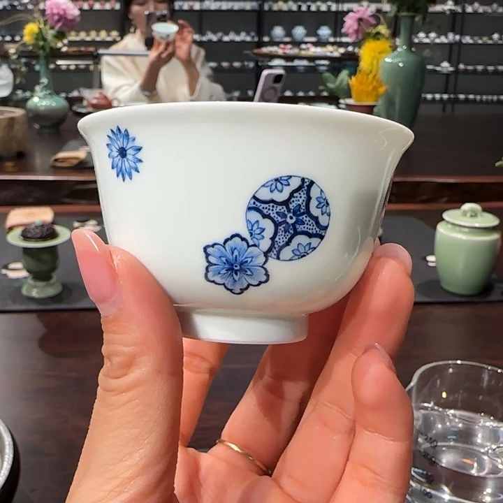 南山雪堂皮球花撇口杯110ml