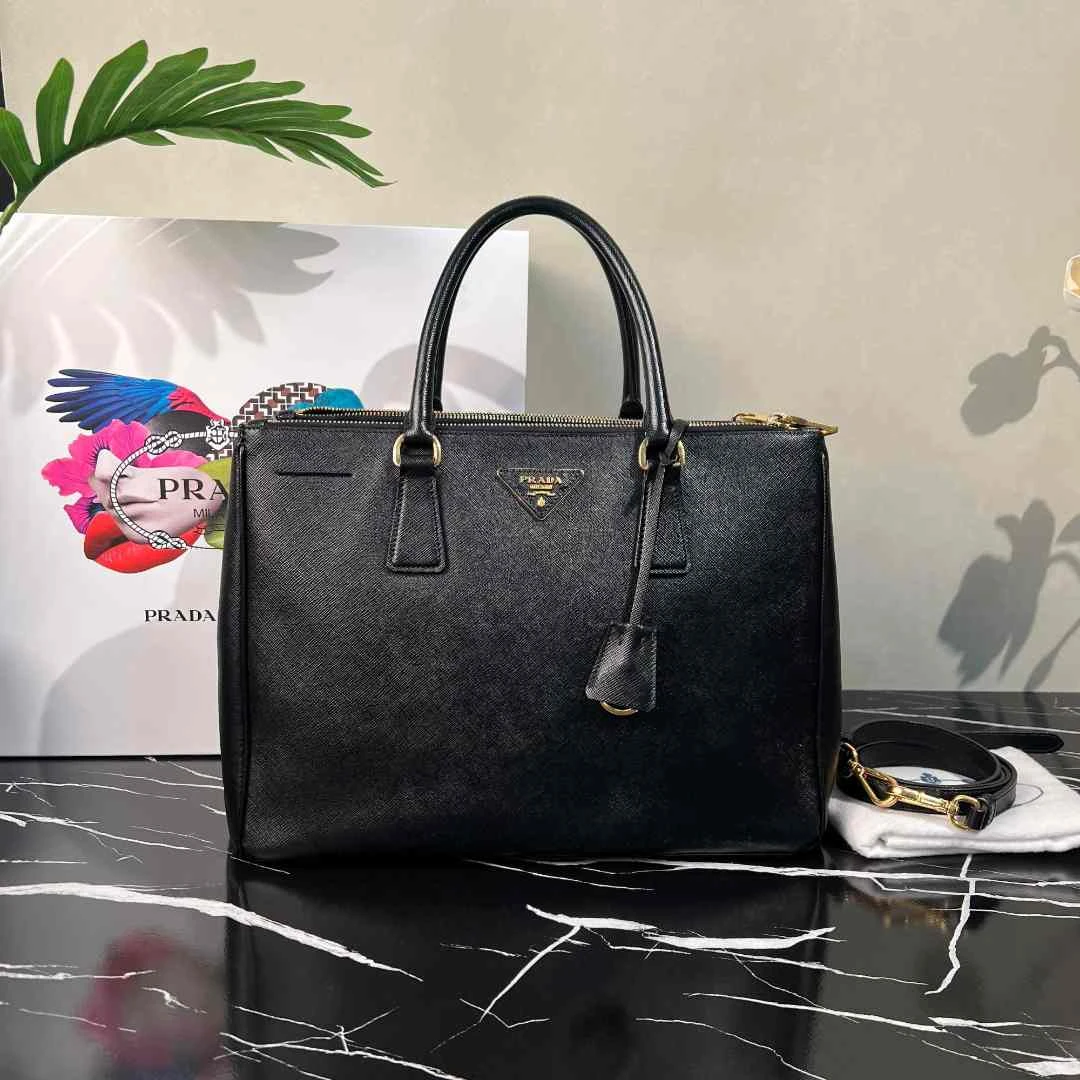 99新 Prada/普拉达 黑色手提单肩包 C835385 5488