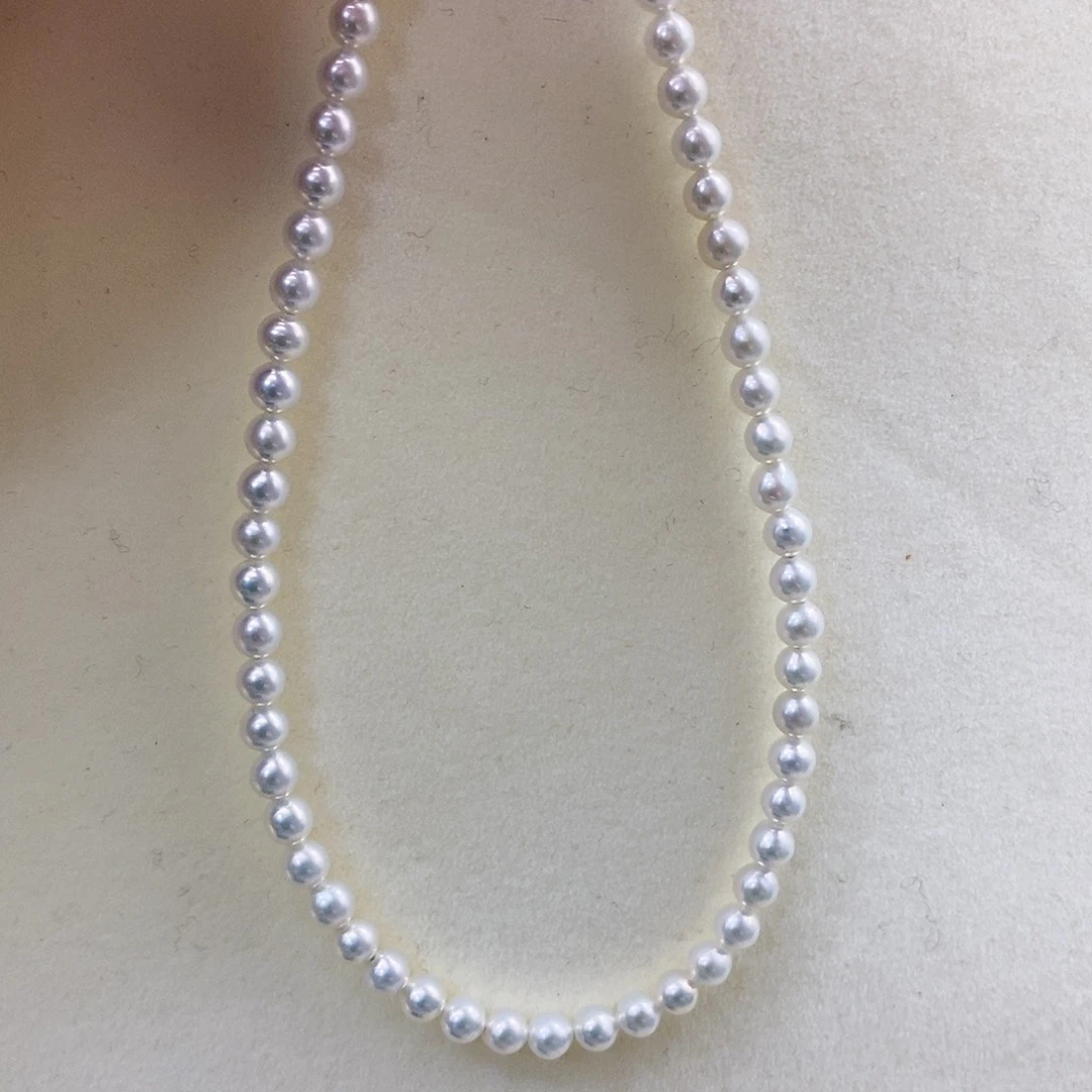淡水珍珠银S925镶嵌项链