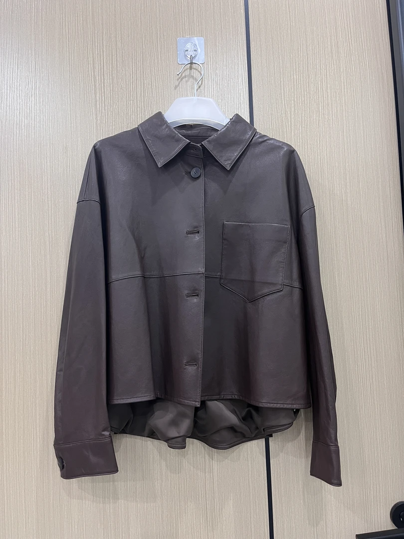 【L P】皮衣短款时尚休闲百搭女士真皮春季设计师