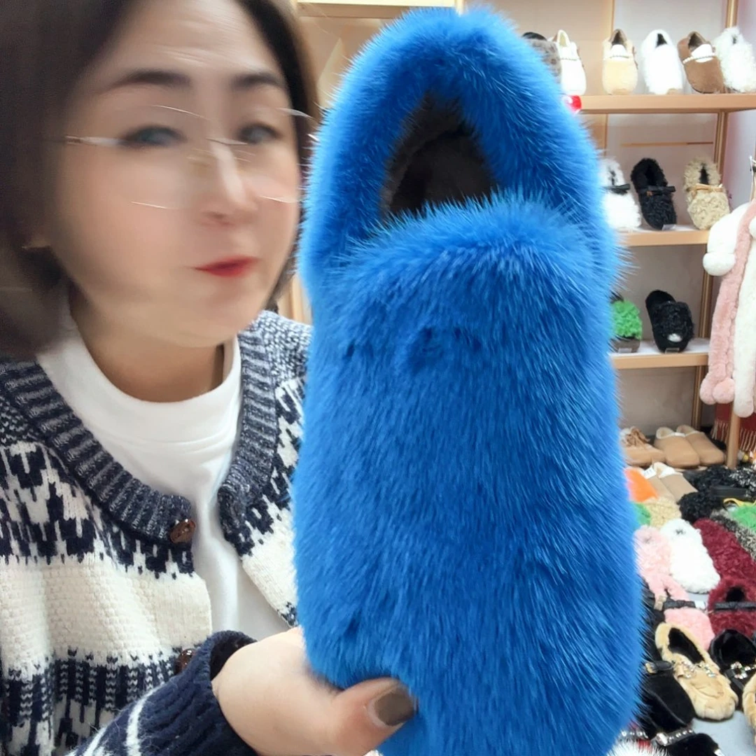 套趾款特价蓝色貂毛39码