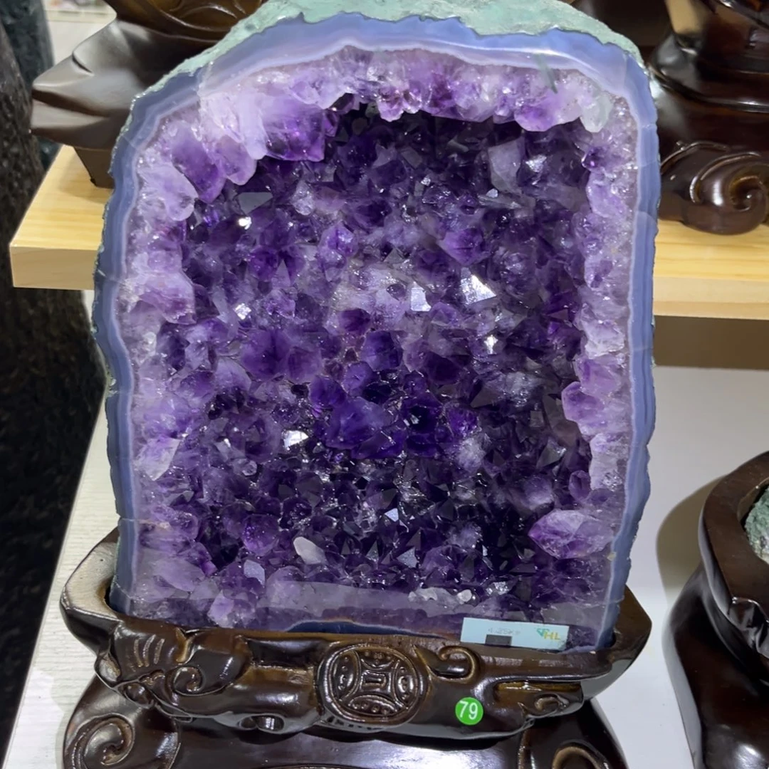 摆件紫晶未镶嵌水晶