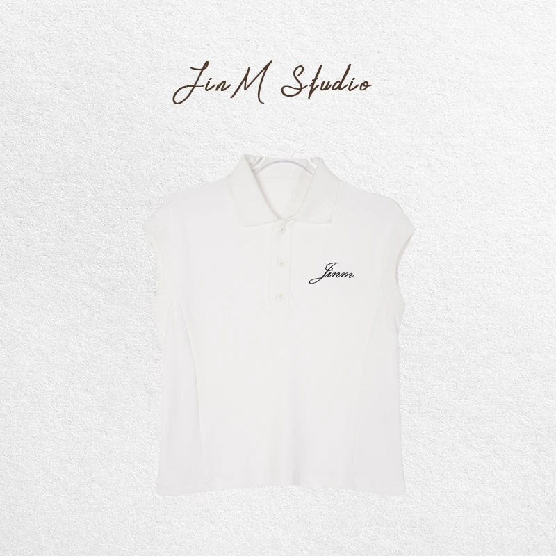 Jinmstudio丨【JM定制】棉氨纶手工刺绣polo无袖背心602501A3518