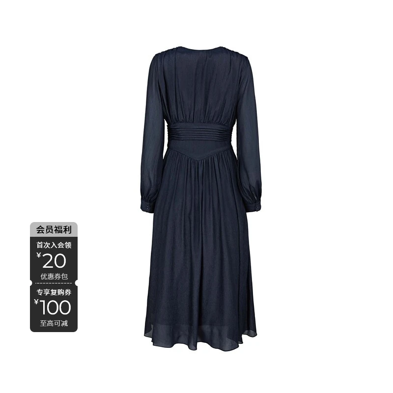 S·DEER圣迪奥显瘦气质轻奢时尚春季法式收腰连衣裙S24181210