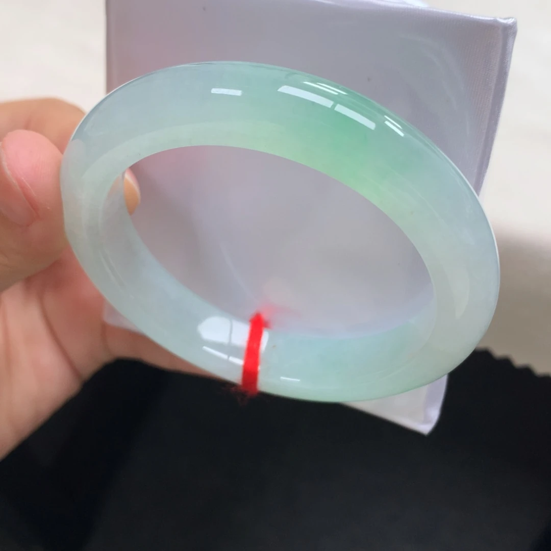 翡翠未镶嵌手镯51号55.4正泥鳅背冰甜阳绿（对标大万小六）