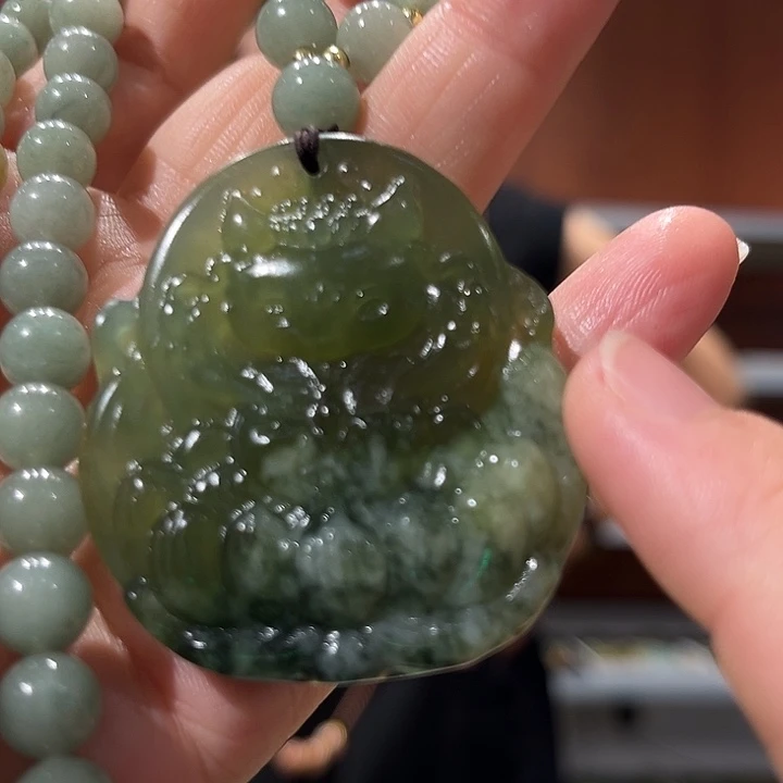岫玉未镶嵌毛衣链