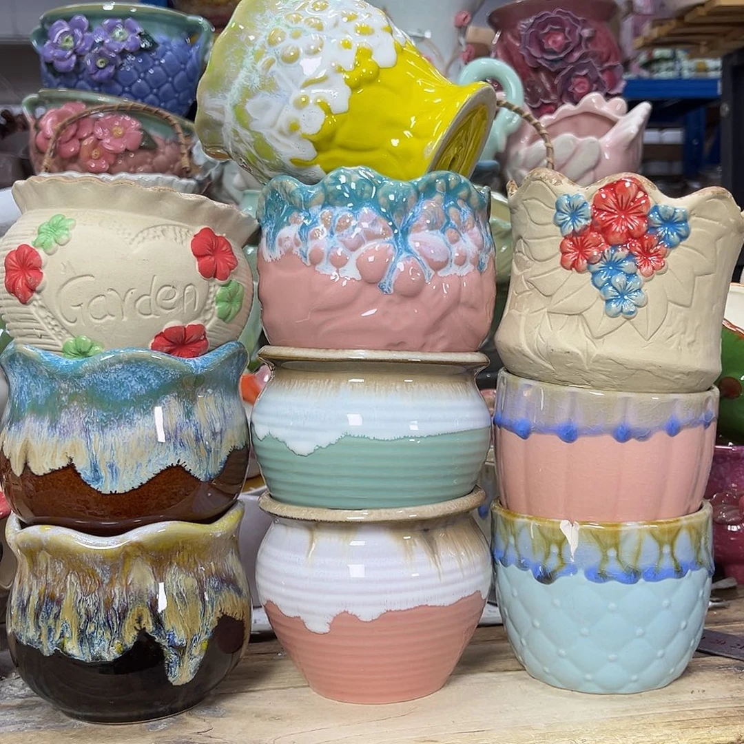 陶瓷陶瓷花盆特价上新口8-10厘米