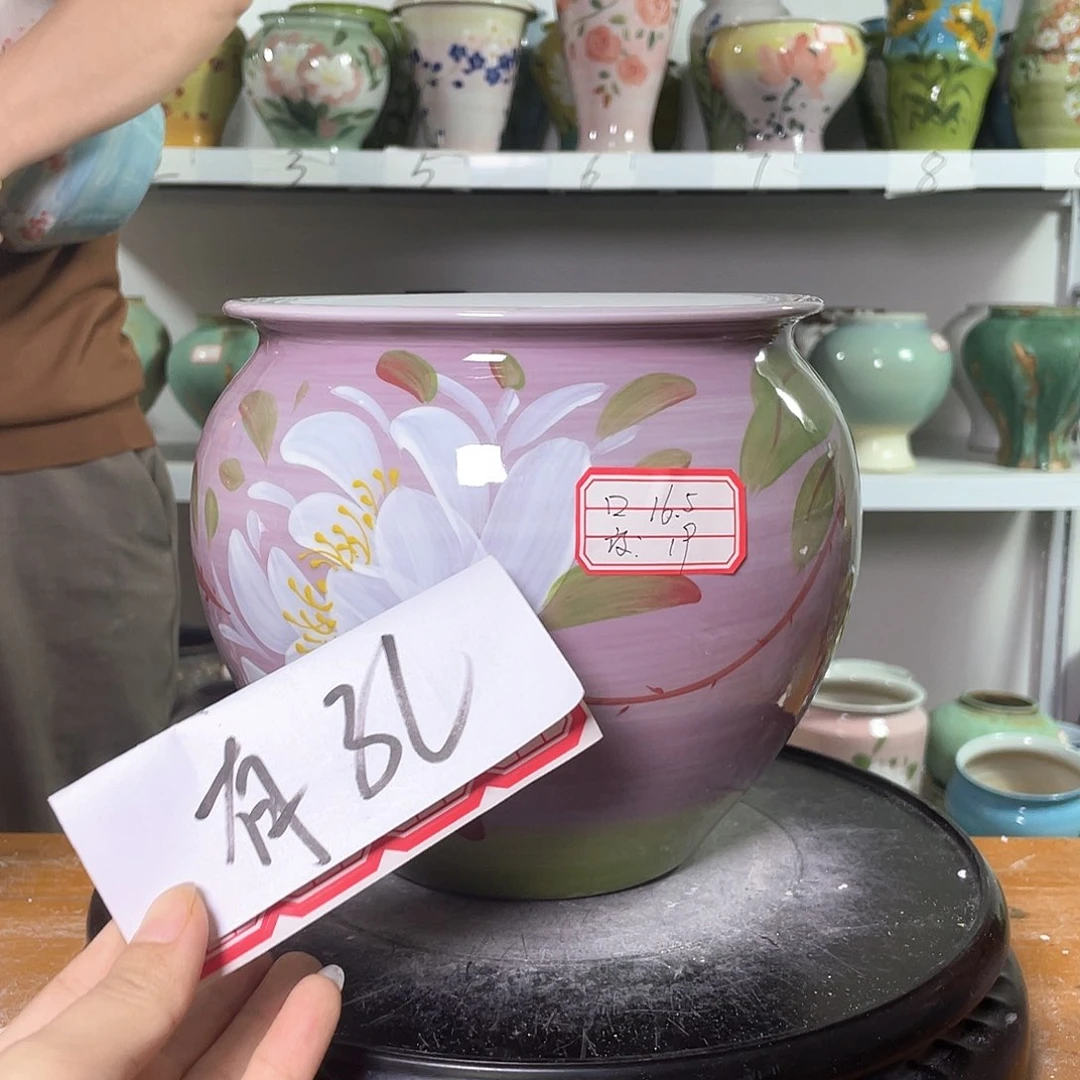 景德镇陶瓷花盆微瑕