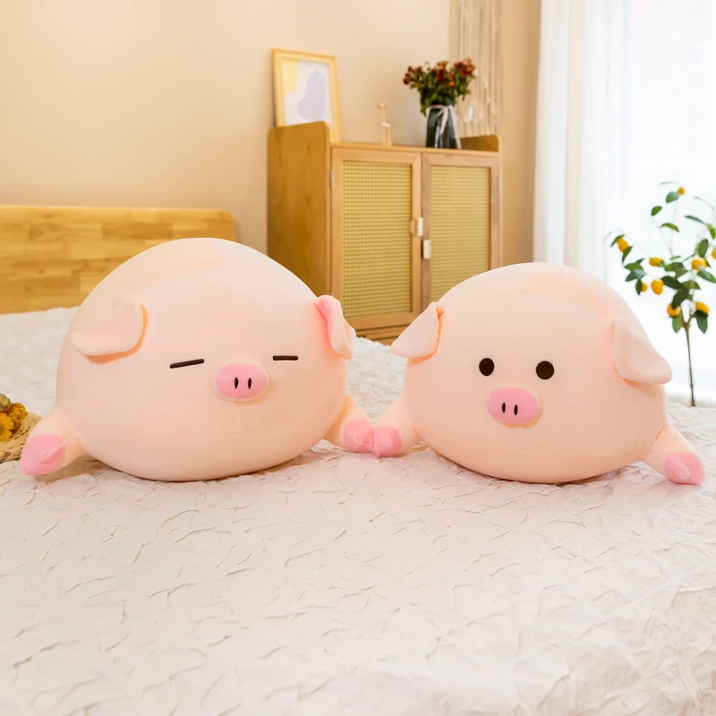 七夕节礼物毛绒室内压床可做玩偶沙发摆件可爱软萌猪气泡抱枕靠枕