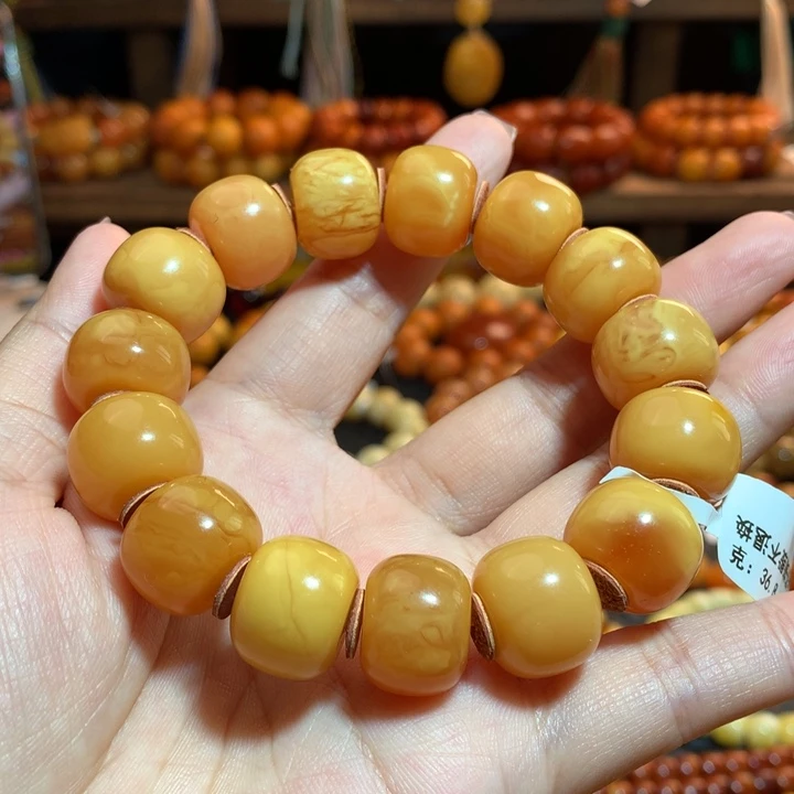 蜜蜡未镶嵌手串蜜蜡手串