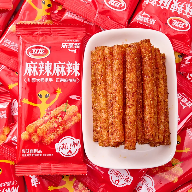 卫龙辣条108g麻辣麻辣经典辣棒面筋批发网红爆款麻辣解馋小零食