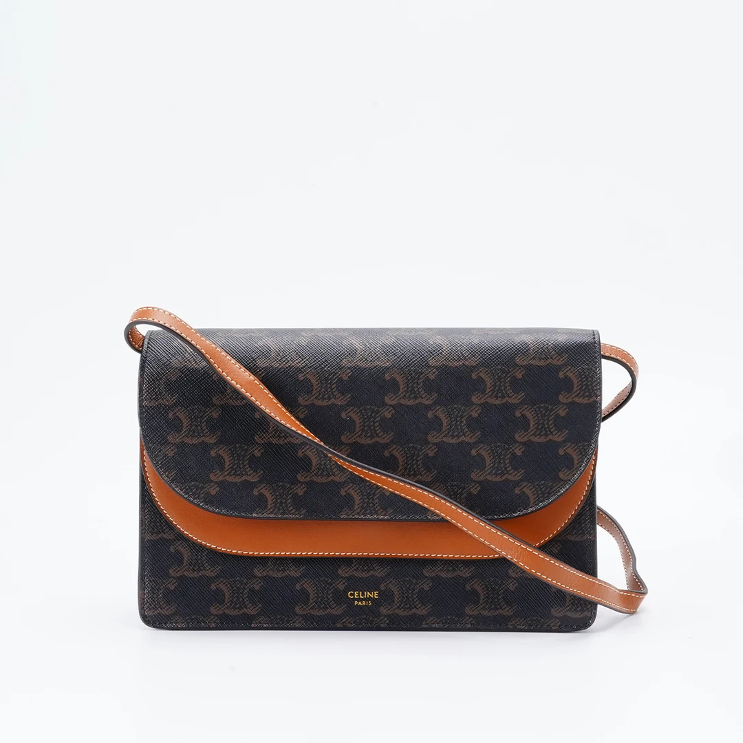 95新 Celine/思琳 Triomphe凯旋门信封包/BG23005645