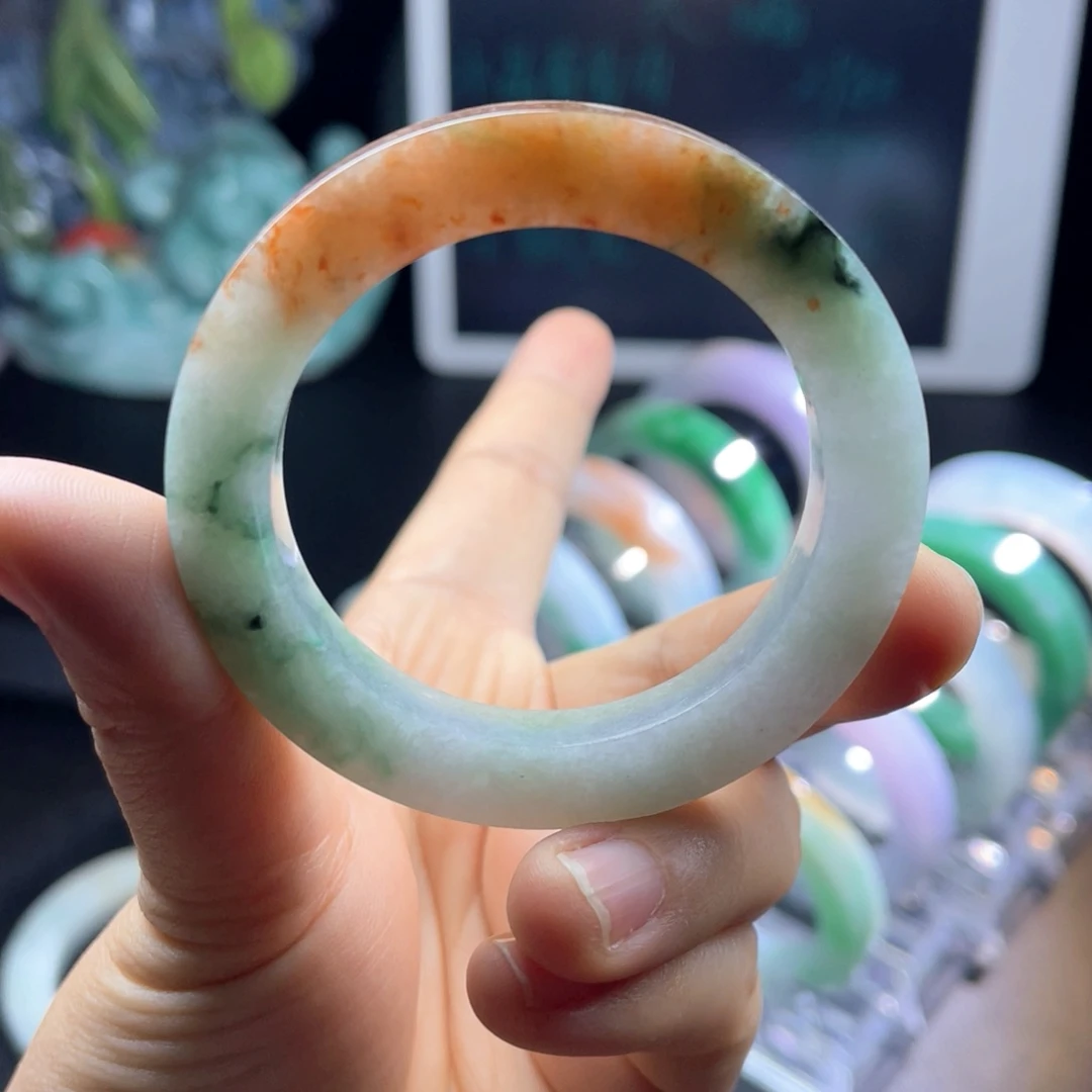 未镶嵌天然翡翠手镯定制定制翡翠