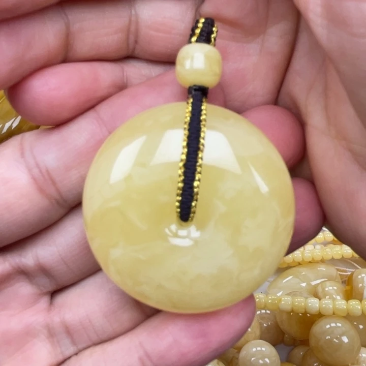 裸石蜜蜡未镶嵌蜜蜡平安扣