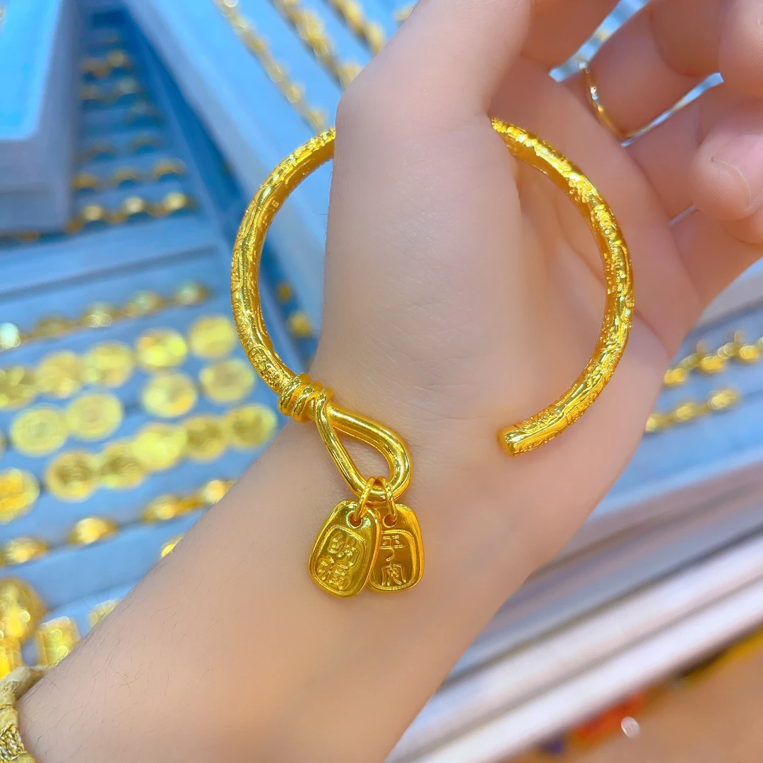 钛钢手镯 606新款手镯爆款白搭时尚金色