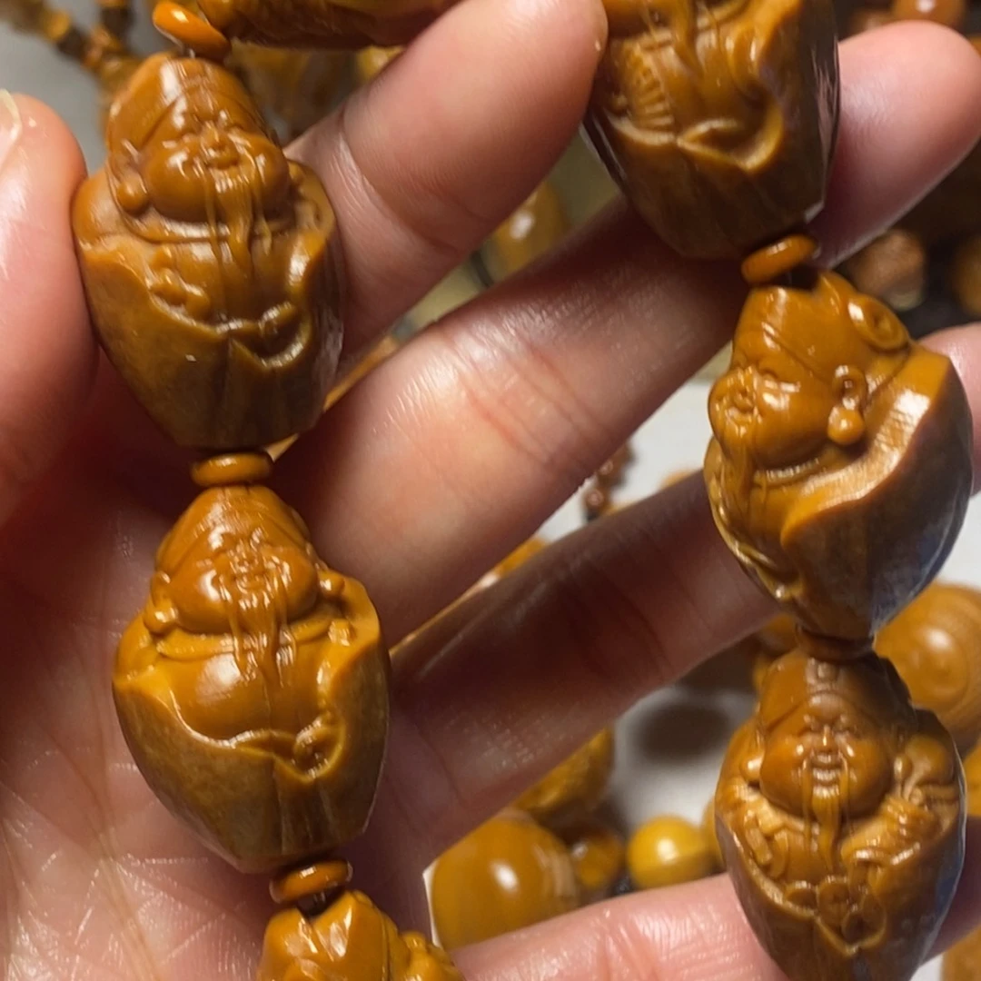 橄榄核手串/手链包衣财神