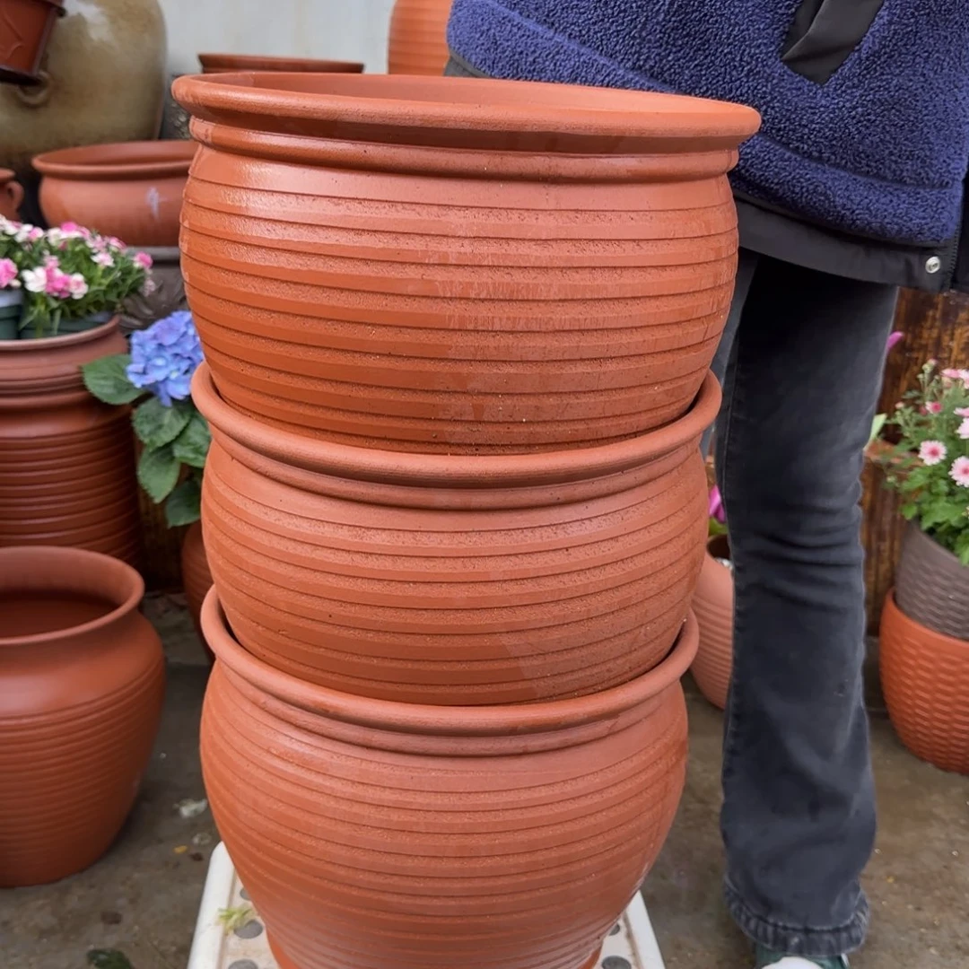 紫砂花盆口31高26宜兴紫砂瑕疵口失圆底部瑕疵