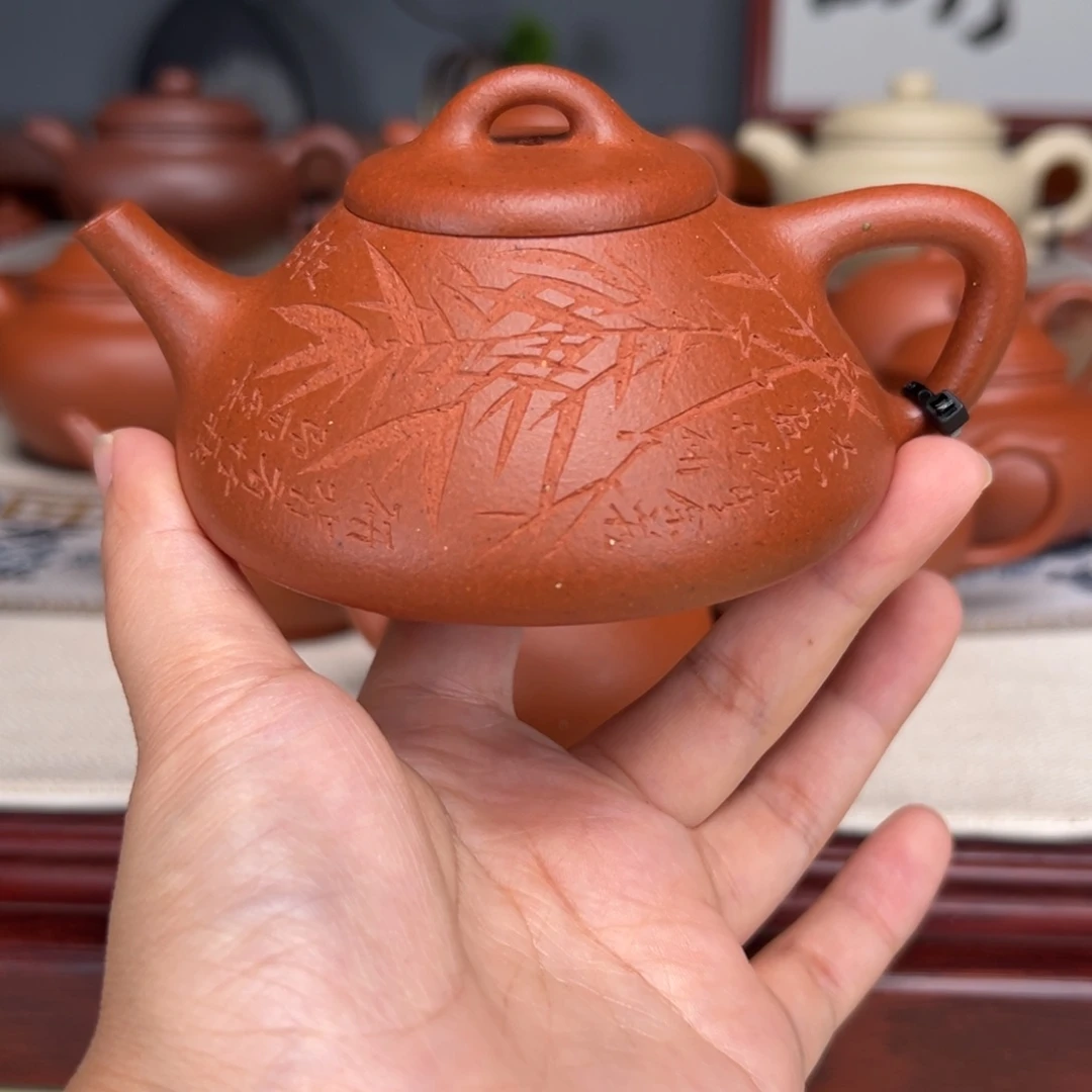 茶壶紫砂宝山红泥200