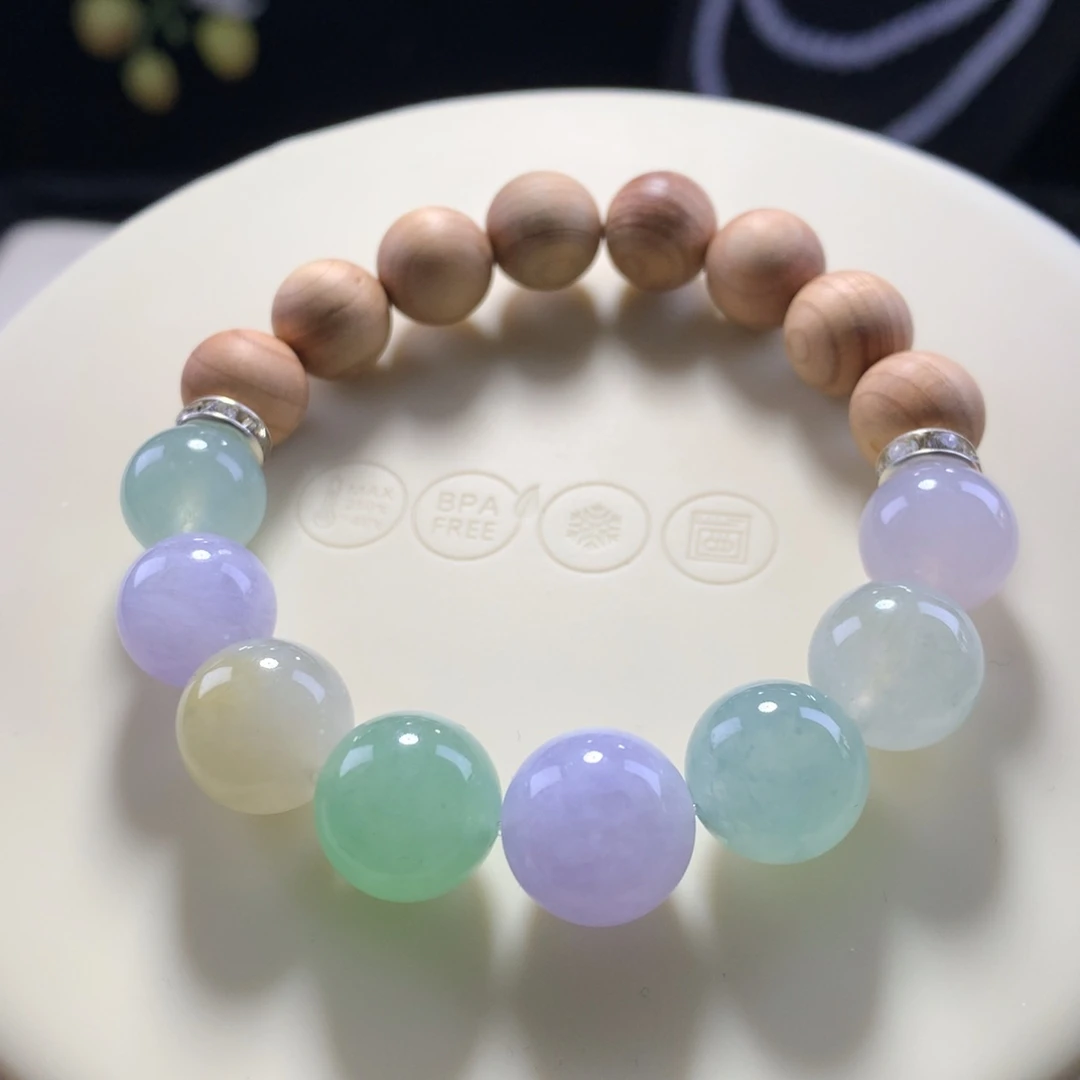 翡翠未镶嵌手串卡12特价糖果