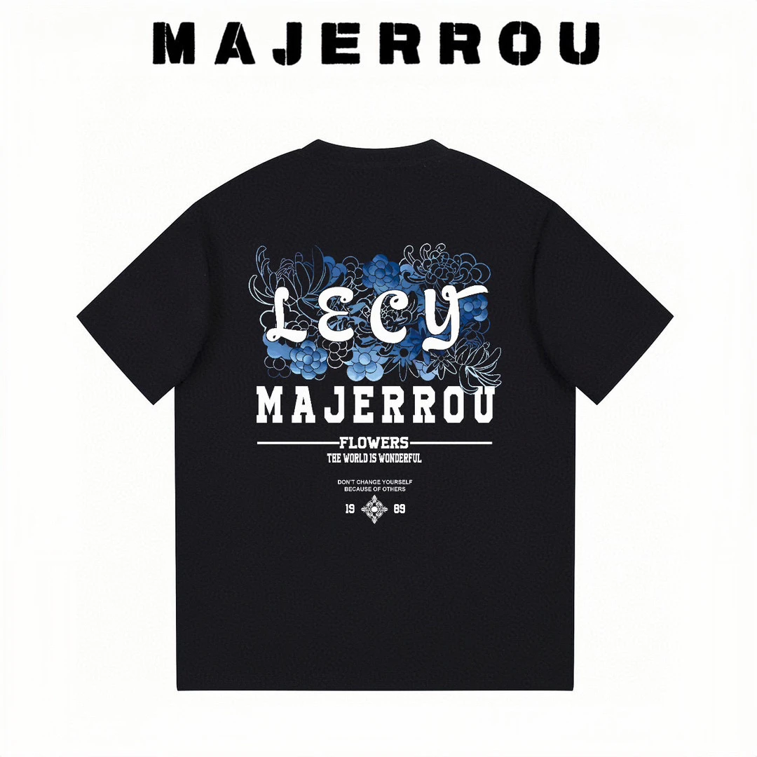 【38号链接】曼珠沙华短袖男士圆领重磅棉美式设计师高端新T恤