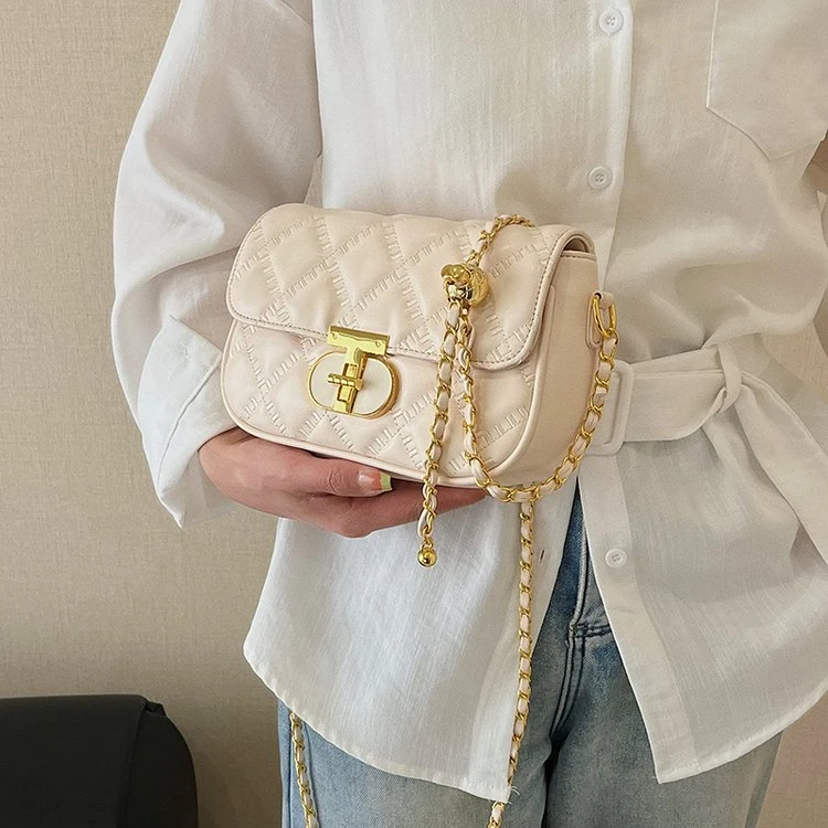 小香风菱格链条包包女夏季2025新款潮时尚小方包百搭单肩斜挎包