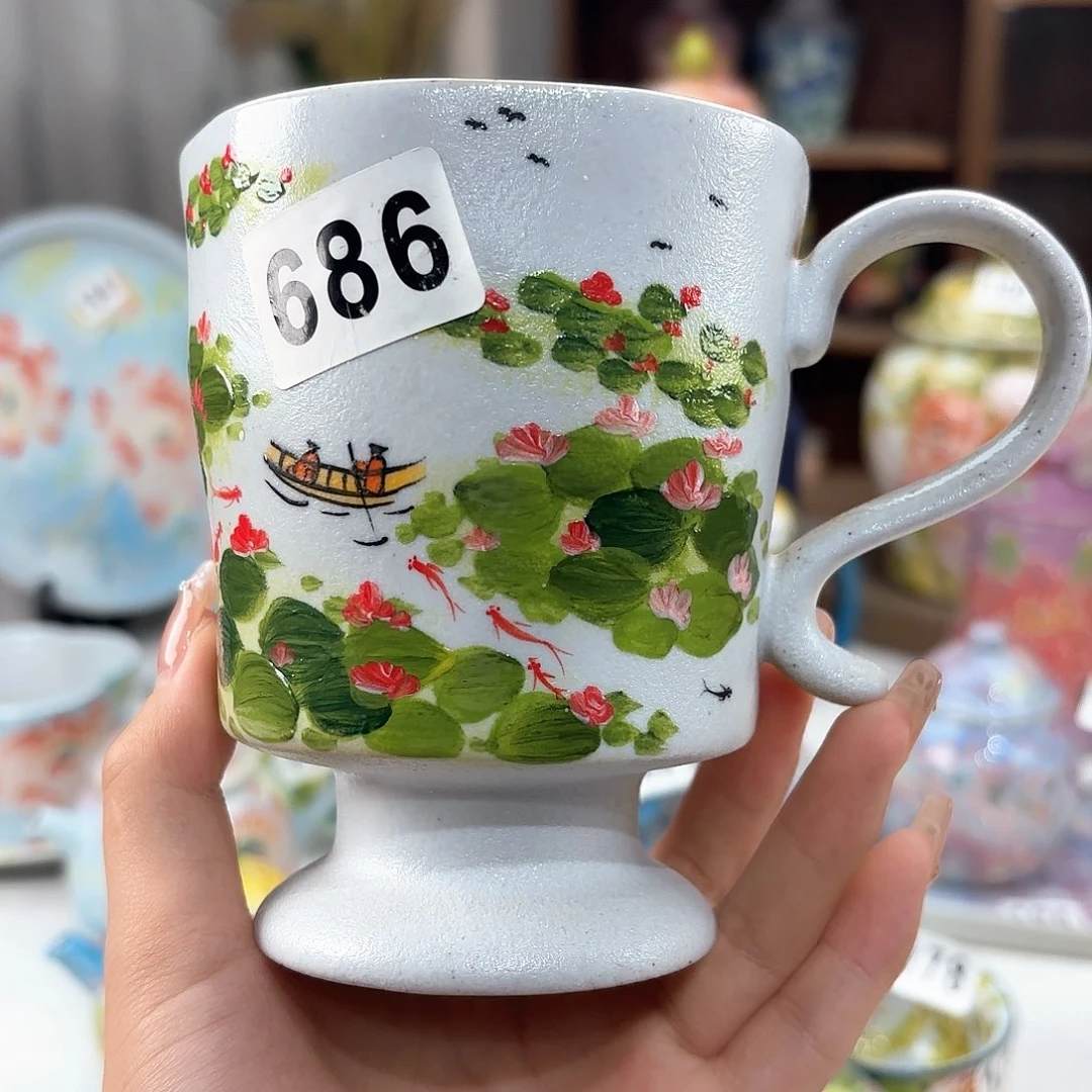 景德镇手绘高温釉下彩陶瓷茶具